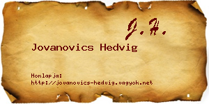 Jovanovics Hedvig névjegykártya